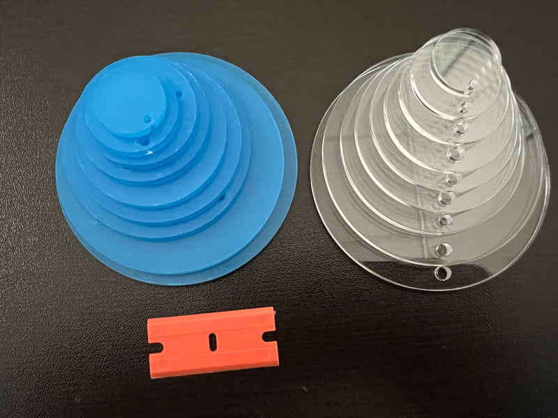 BULK PACKED-Round Keychain Blanks-Clear Acrylic