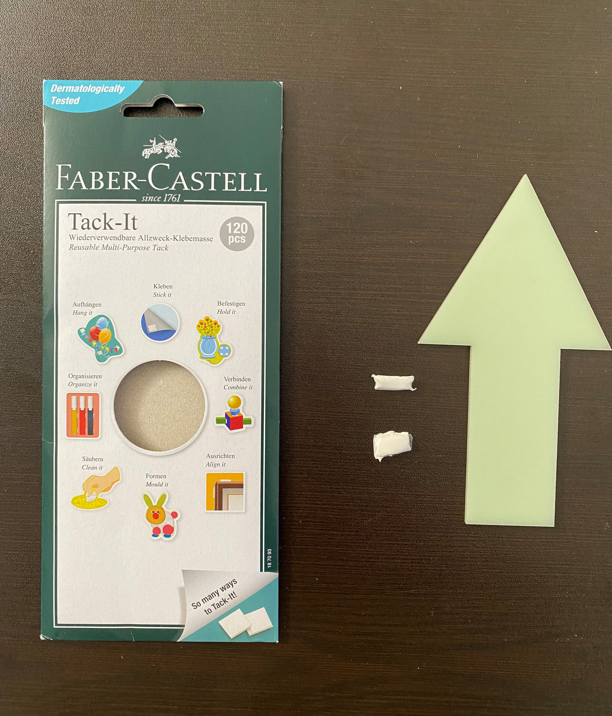 2 pieces of sticky tack are included with each piece