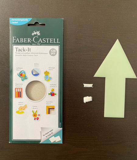 2 pieces of sticky tack are included with each piece