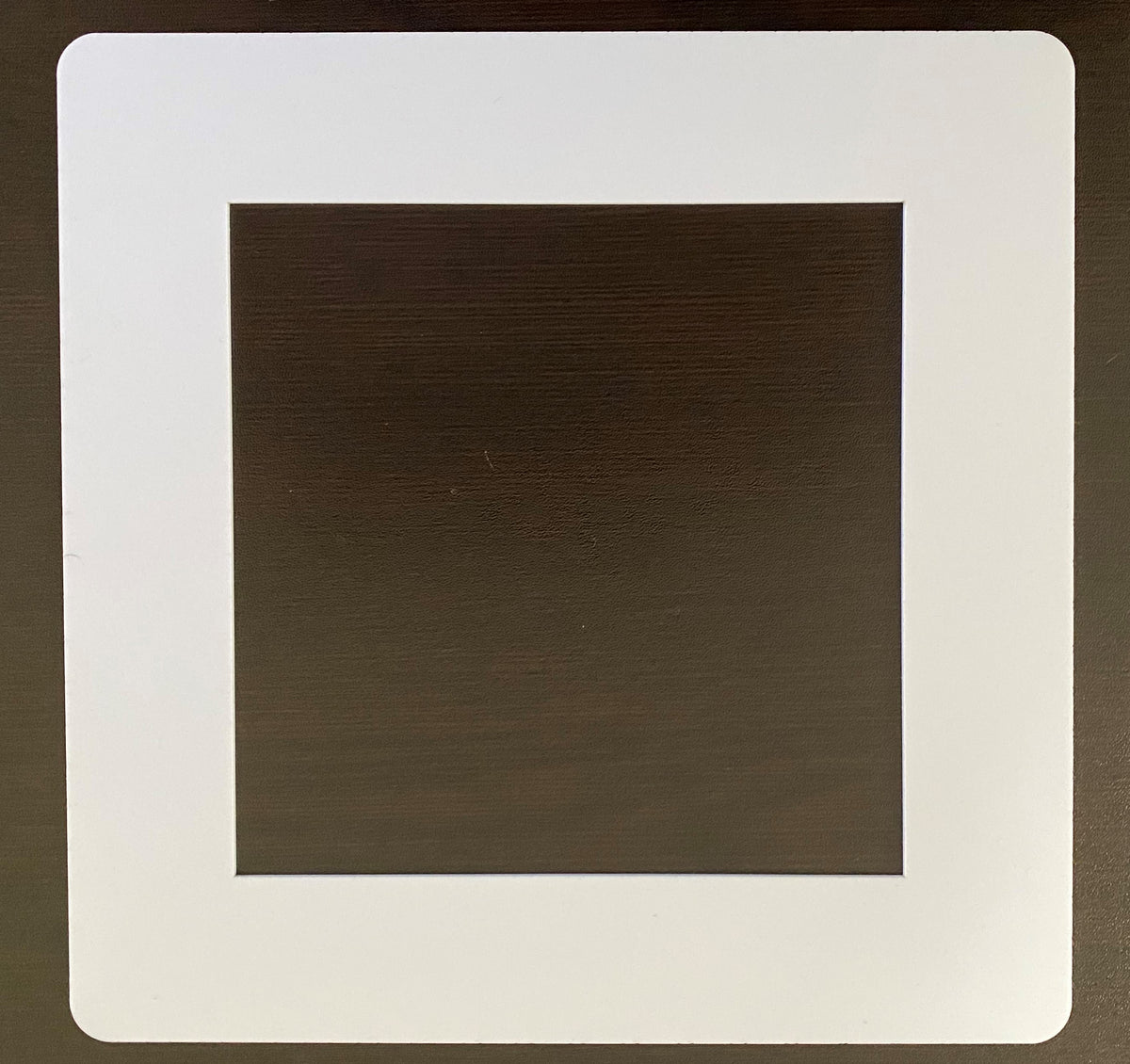 Square goof plate in .085 white acrylic