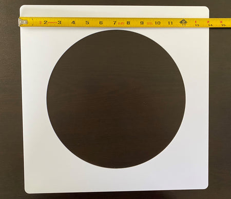 White Custom Round in Square Goof Plates .085 acrylic - 1800ceiling