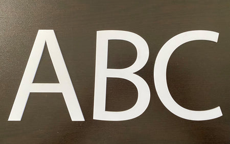 Solid White Acrylic Letters (.085 thick) - 1800ceiling