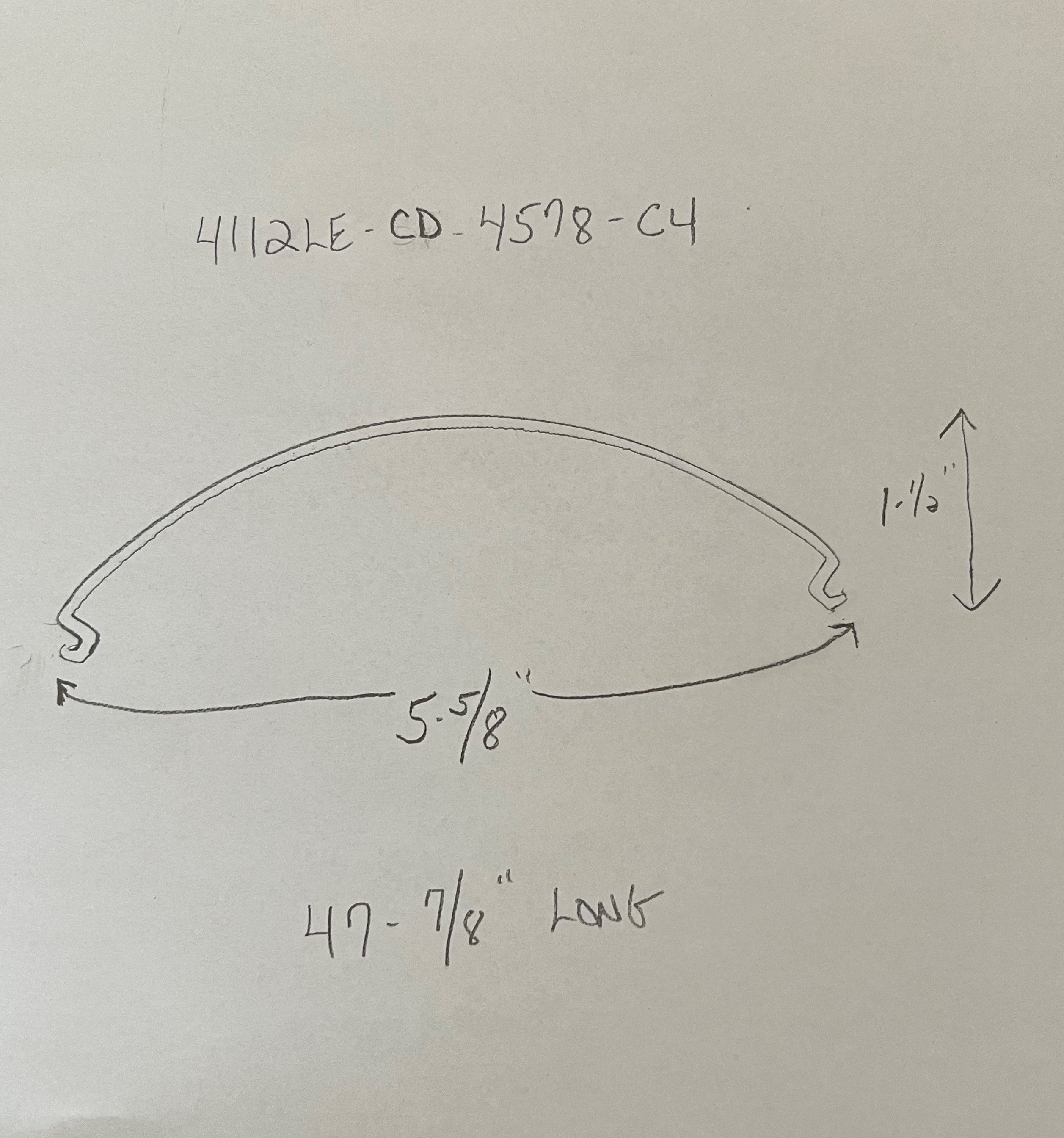 Curved Ribbed Acrylic Light Lens 5.625" Wide, (4578) 6 pcs min. - 1800ceiling