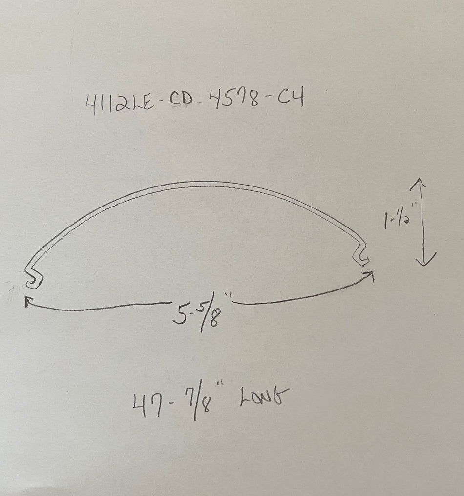 Curved Ribbed Acrylic Light Lens 5.625" Wide, (4578) 6 pcs min. - 1800ceiling