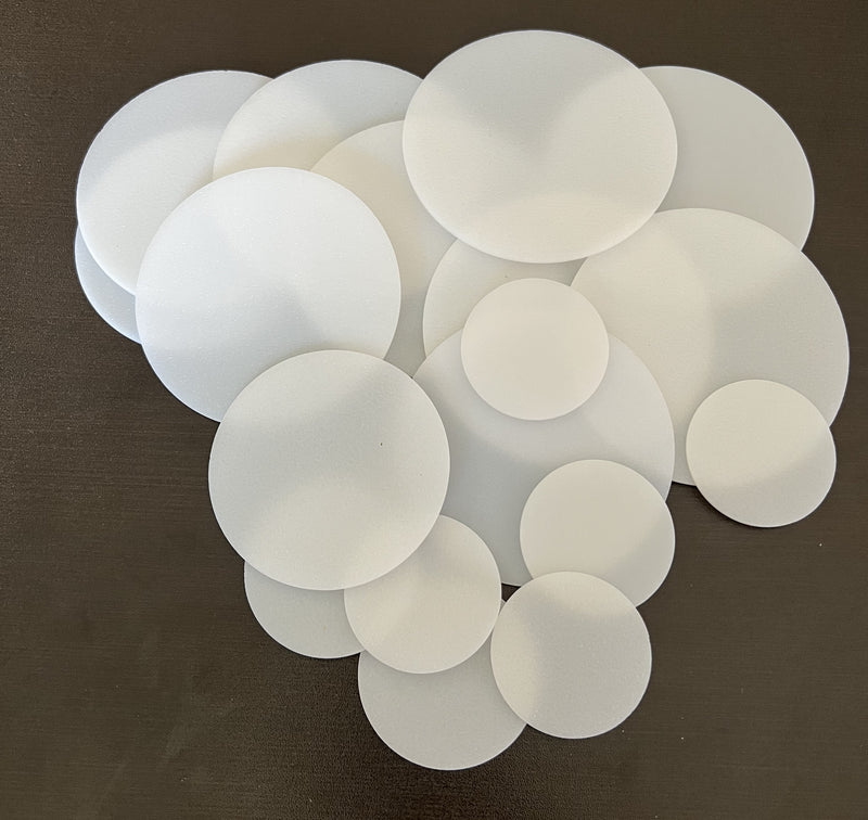 BULK PACKED-White Translucent Acrylic Blanks, .080" thick - 1800ceiling