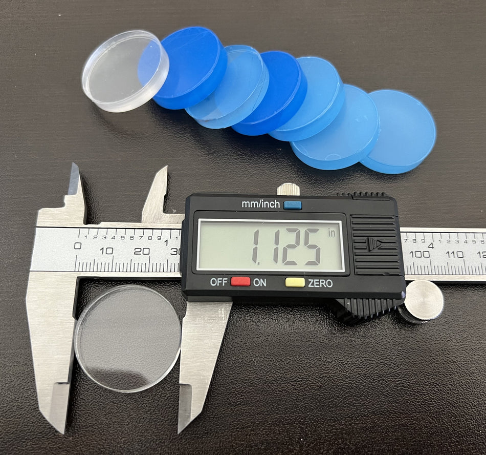 ON SALE-1-1/8" Clear Acrylic Round Blanks, .220" thick - 1800ceiling