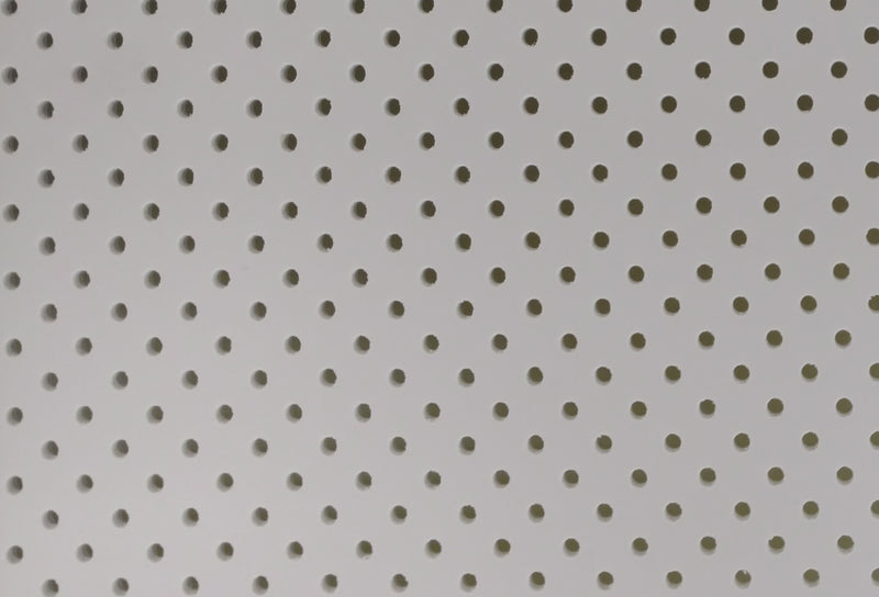 2'x2' White Plastic Perforated tile, 1/8" Perforations - 1800ceiling