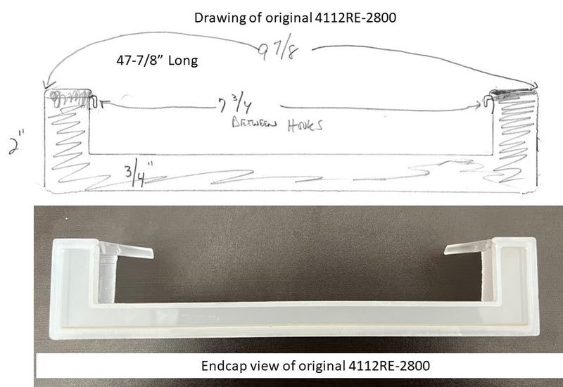 4' Wrap Around, 9-7/8" wide with White End Cap (4112RE-2800) - 1800ceiling