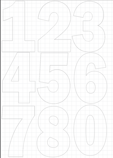 Cake Number Stencils - 1800ceiling