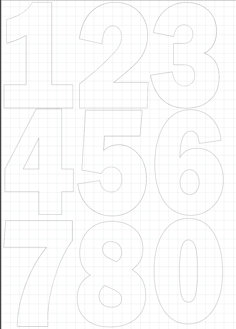 Cake Number Stencils 1800ceiling