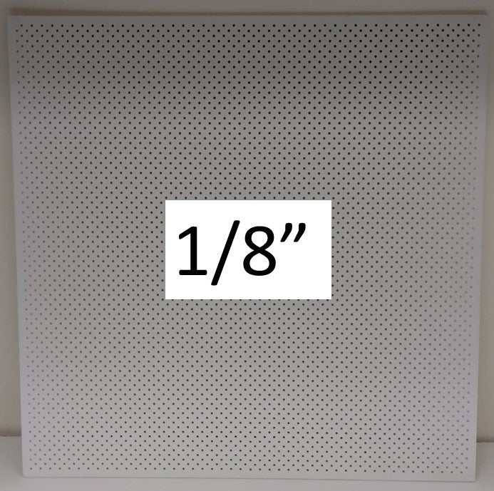 2'x2' White Plastic Perforated tile, 1/8" Perforations - 1800ceiling