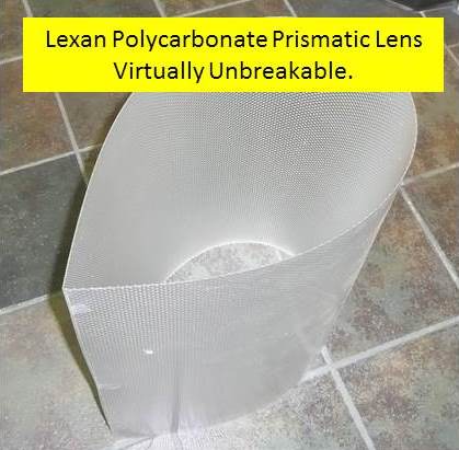 Polycarbonate Prismatic Unbreakable- Widths 17in-23.875in., Lengths 3in.-59.875in - 1800ceiling