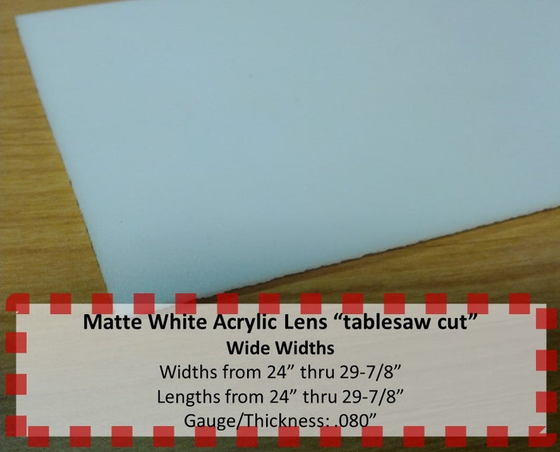 Matte White Acrylic Light Lens-Widths 24in.-29.875in., Lengths 24in.-29.875in. - 1800ceiling