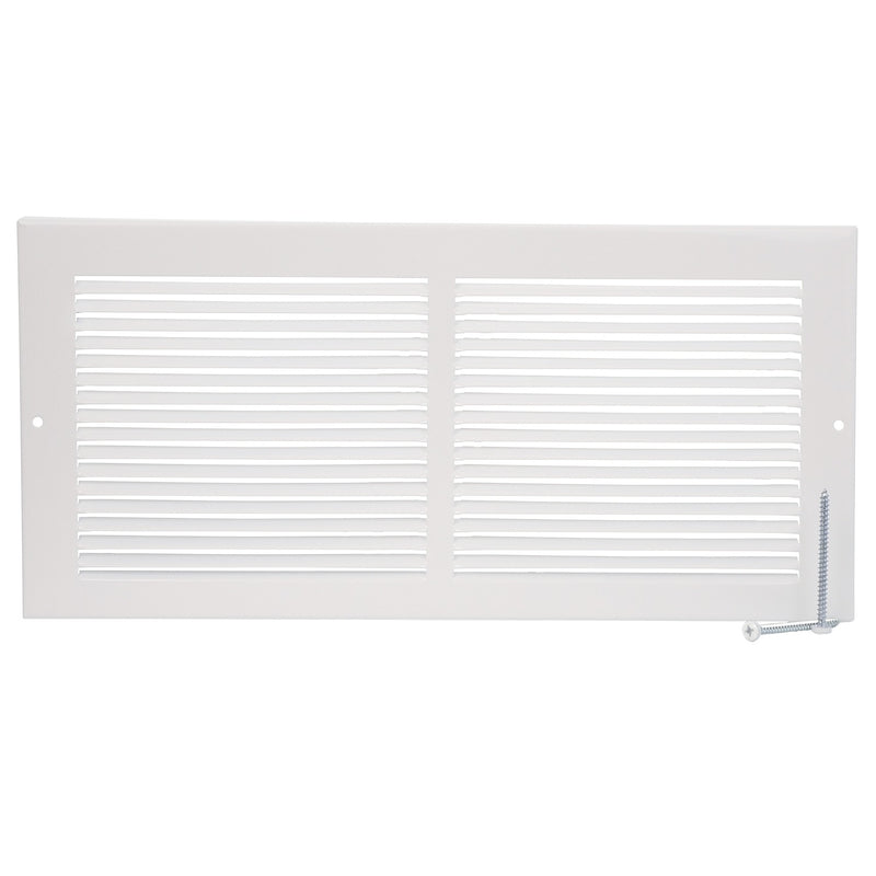 14"x6" Painted Metal, Baseboard Grille, White - 1800ceiling