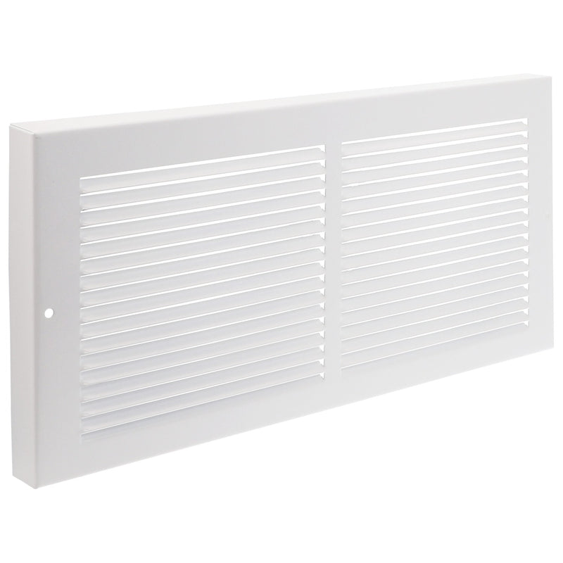 14"x6" Painted Metal, Baseboard Grille, White - 1800ceiling