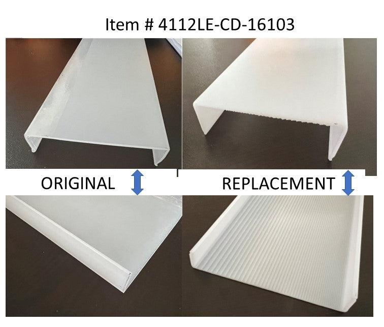 White Acrylic Snap-In 3-13/16" Wide. - 1800ceiling