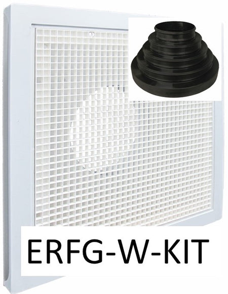 Kit:14" White Plastic Return, Universal Collar, 48" ZipTie - 1800ceiling