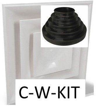 Kit:14 White Plastic Cone, Universal Collar, 48" ZipTie - 1800ceiling