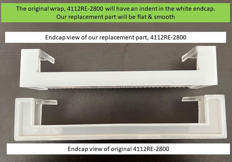 4' Wrap Around, 9-7/8" wide with White End Cap (4112RE-2800) - 1800ceiling