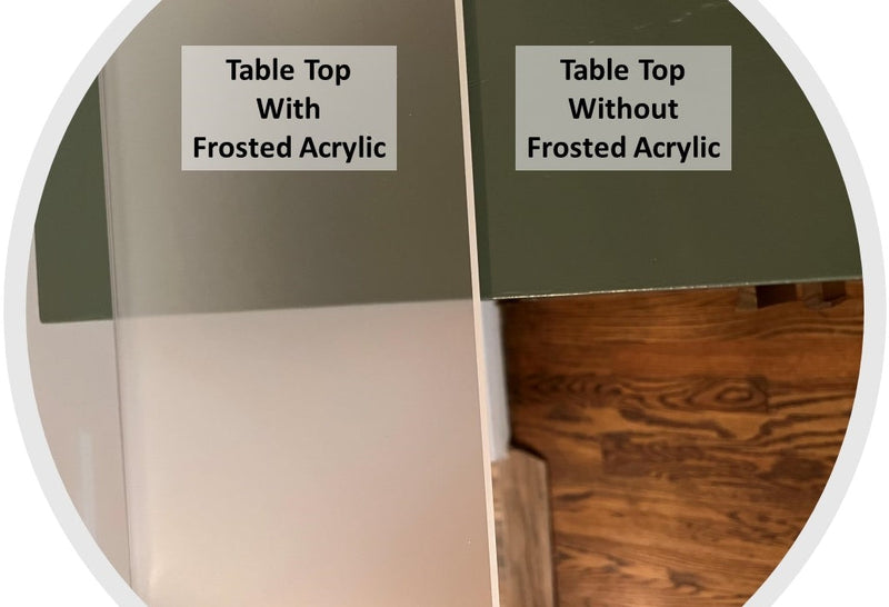 Custom Frosted Acrylic Tabletop - 1800ceiling
