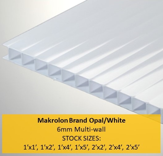 Makrolon Multi Wall, Elevator Lens, Fire Rated, Stock Sizes - 1800ceiling