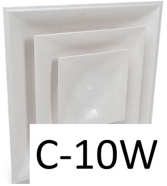 Stratus White Plastic 2'x2' CONE Air Diffusers - 1800ceiling