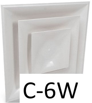 Stratus White Plastic 2'x2' CONE Air Diffusers - 1800ceiling