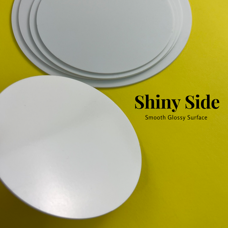 BULK PACKED-Opaque White Acrylic Round Blanks, .085" thick - 1800ceiling