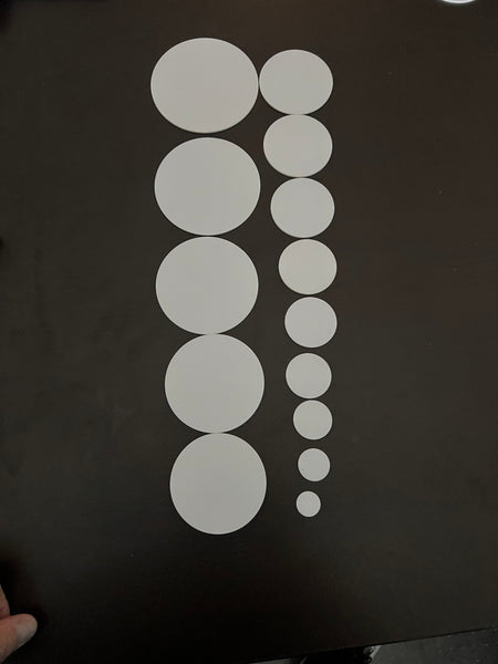 BULK PACKED-Opaque White Acrylic Blanks, .085" thick - 1800ceiling