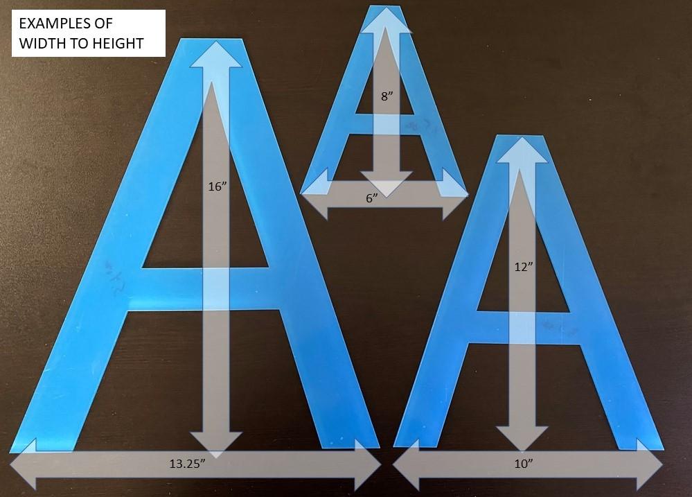 Solid White Acrylic Letters (.085 thick) - 1800ceiling