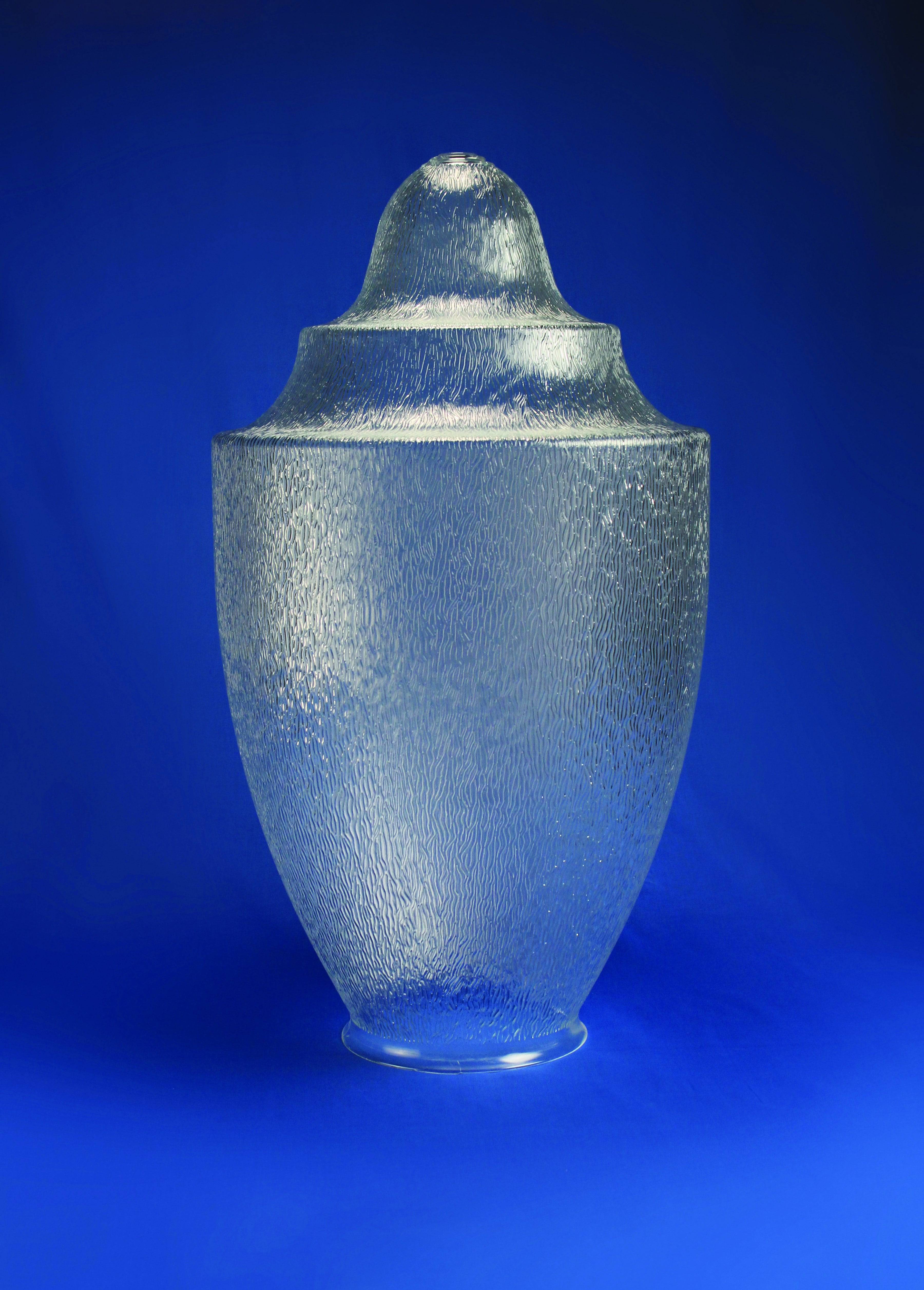 Clear Textured Bullet Streetlamp- 26.87"H x 15.50 W with 8.34" Fitter - 1800ceiling