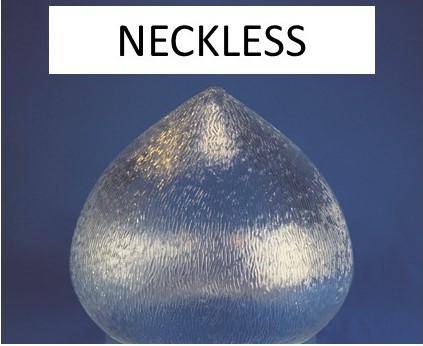 Clear Textured Teardrop- Neckless 11.21" H x 12.38" W with 5.25" Neckless Opening - 1800ceiling