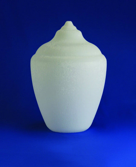 White Textured Acrylic Acorn Streetlamp- 16.65"H x 11.56"W with 5.25" Neckless Opening - 1800ceiling