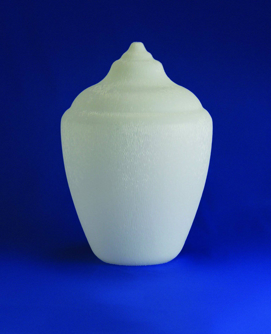 White Textured Acrylic Acorn Streetlamp- 16.65"H x 11.56"W with 5.25" Neckless Opening - 1800ceiling