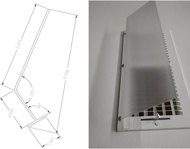 Air Deflector for Wall Vent, Custom up to 22.25" - 1800ceiling