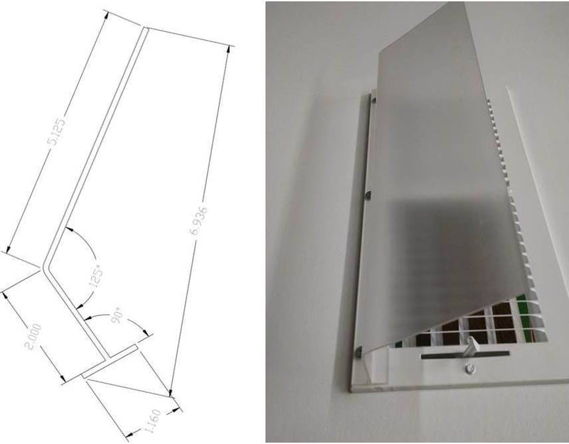 Air Deflector for Wall Vent, Custom up to 46.25" - 1800ceiling