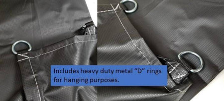 Black Vinyl Heavy Duty Roof Leak Tarp - 1800ceiling