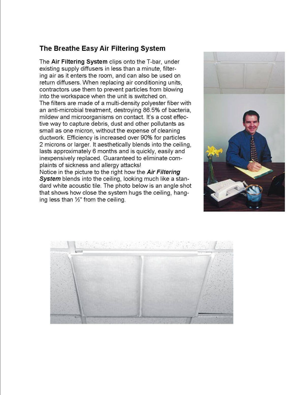 Breathe Easy Air Filtering System (#4104) - 1800ceiling