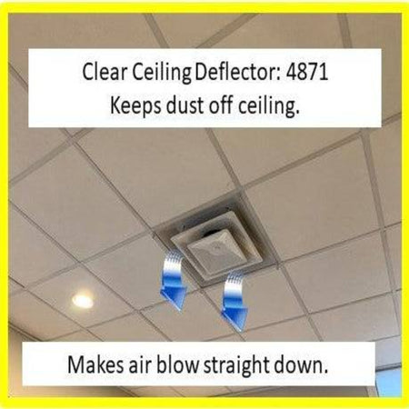 Ceiling Air & Dust Deflectors-Clear Acrylic - 1800ceiling