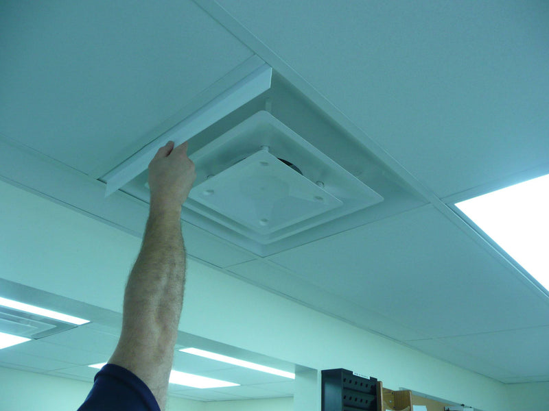 Ceiling Air & Dust Deflectors-White Acrylic - 1800ceiling