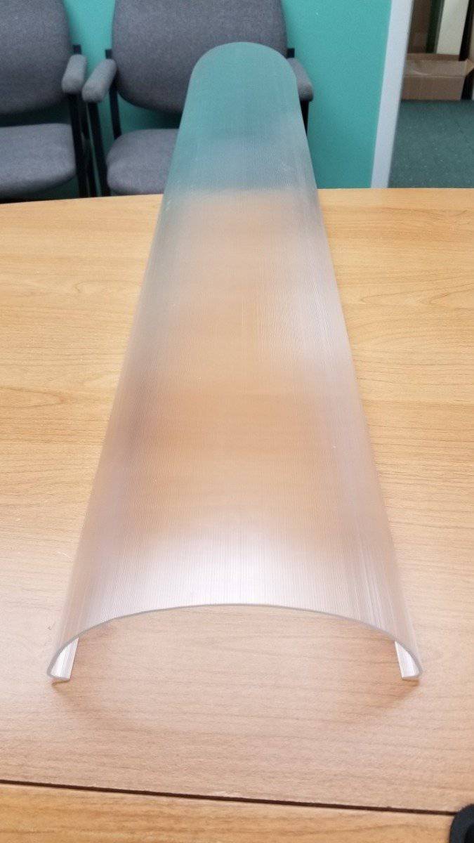 Clear Ribbed Acrylic: 7-7/8" wide (3596) 6 pcs. min. - 1800ceiling