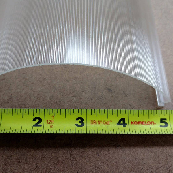 Curved Ribbed Acrylic Light Lens 5in. Wide, (4579) 2 pc