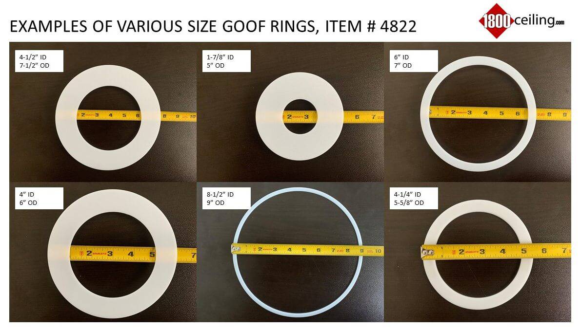 Custom Goof Rings | ceiling medallions | Lotus LED | White