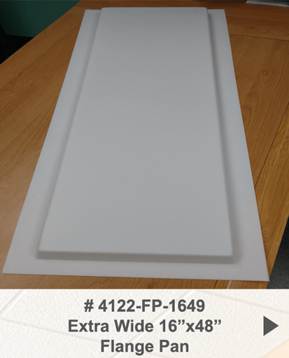Extra Wide White Flange Pan - 1800ceiling