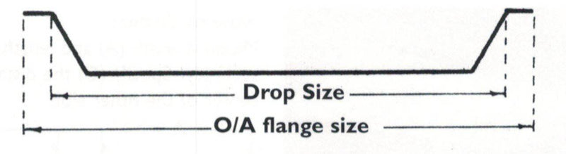 Extra Wide White Flange Pan - 1800ceiling