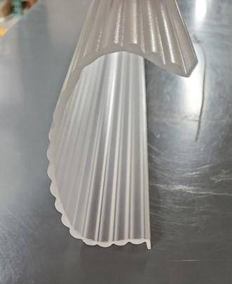 Fluted Wrap Lens-Clear Acrylic (1400) - 1800ceiling