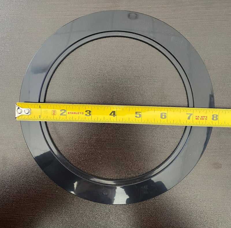 Goof Ring, Black Plastic,  5-13/16" ID x 7-7/8" OD - 1800ceiling