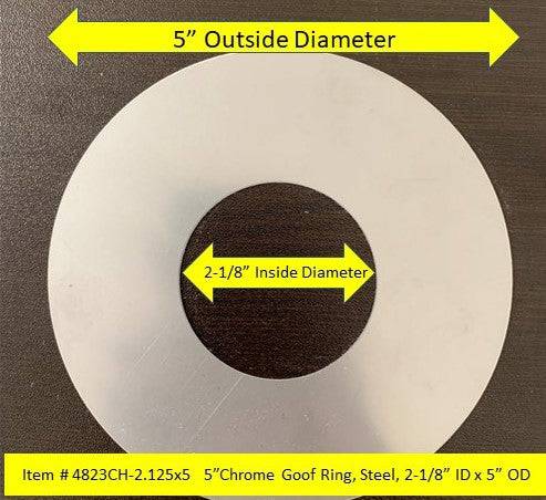 Goof Ring, Chrome Metal, 2-1/8" ID x 5" OD - 1800ceiling