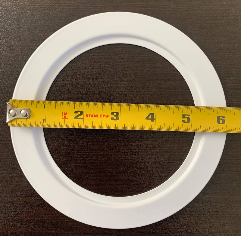 Goof Ring, White Metal, 4.375" ID x 6" OD - 1800ceiling