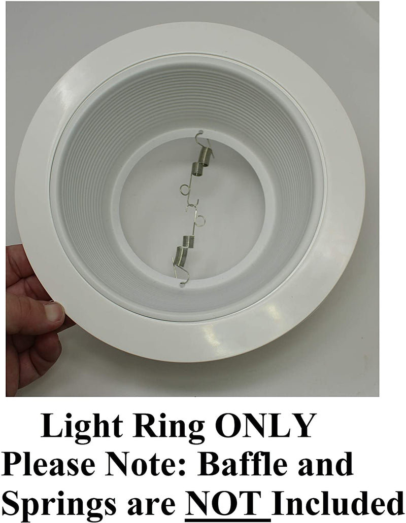 Goof Ring, White Plastic, 5-13/16" ID x 7-7/8" OD - 1800ceiling